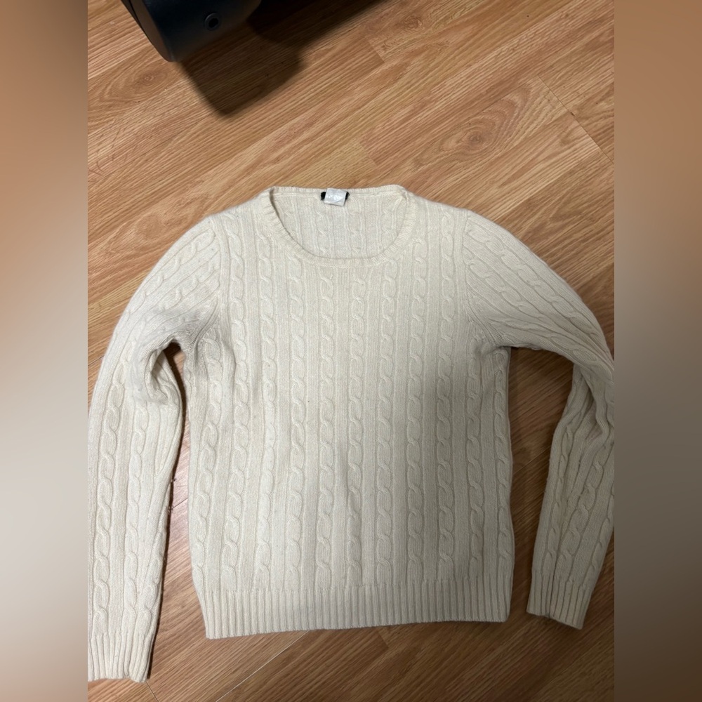 j crew cabel knit wool sweater